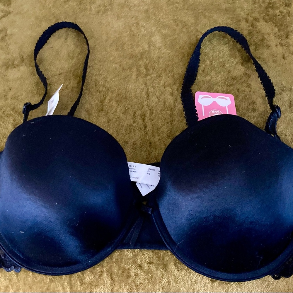 Sweet Nothings Gentle Lift Elegant Black Women's Bra NWT 38D